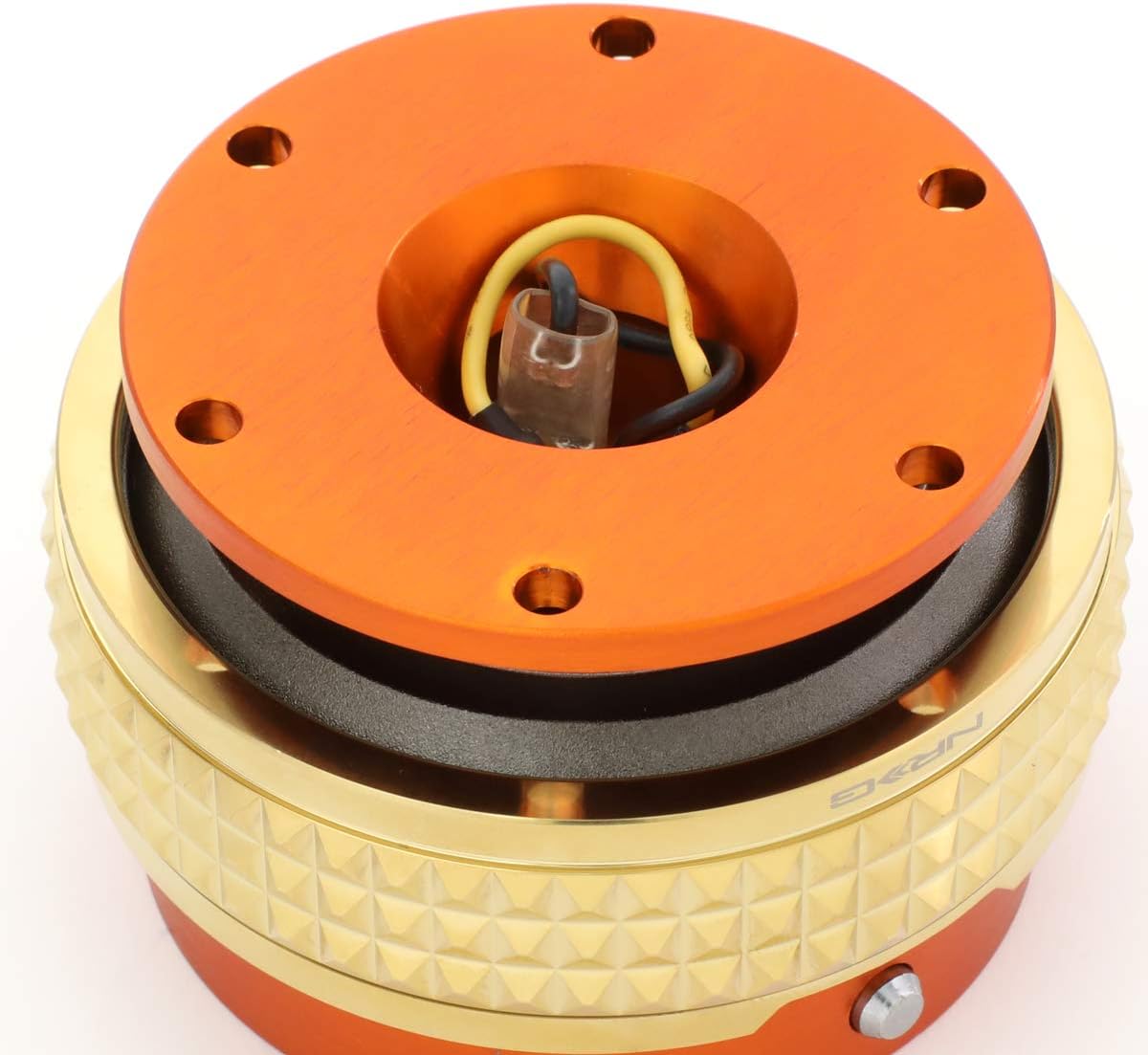 NRG Innovations SRK-210OR/CG Quick Release Kit (Orange Body / Chrome Gold Pyramid Ring)