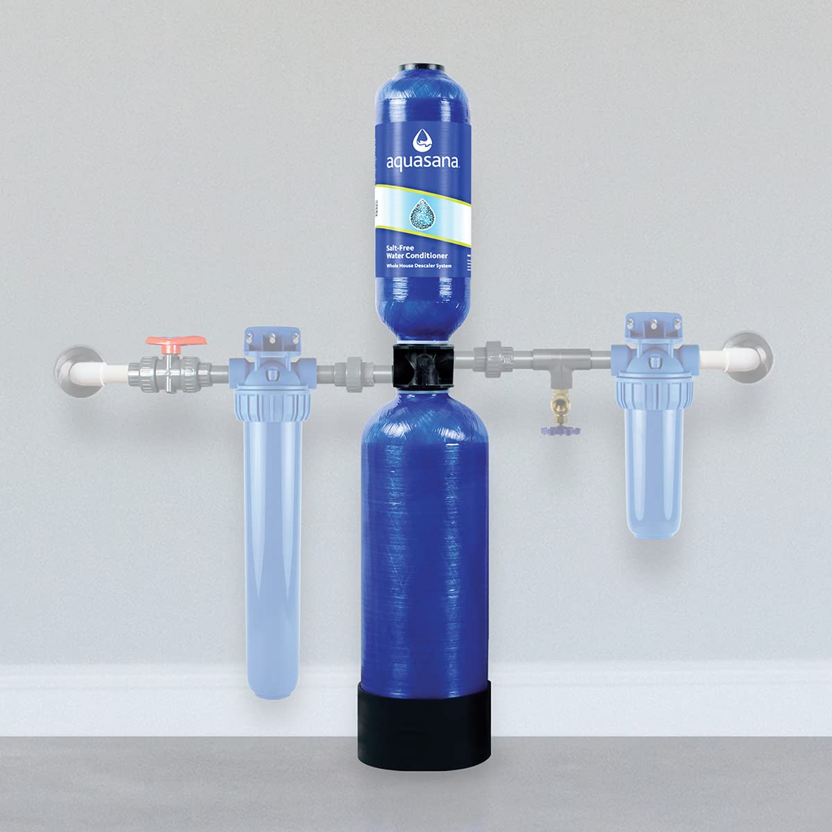 Aquasana Rhino Salt-Free Conditioner Replacement Tank - 46' Height - No Salt Descaler - 1,000,000 Gallons - WH-SFWC-SR, Blue