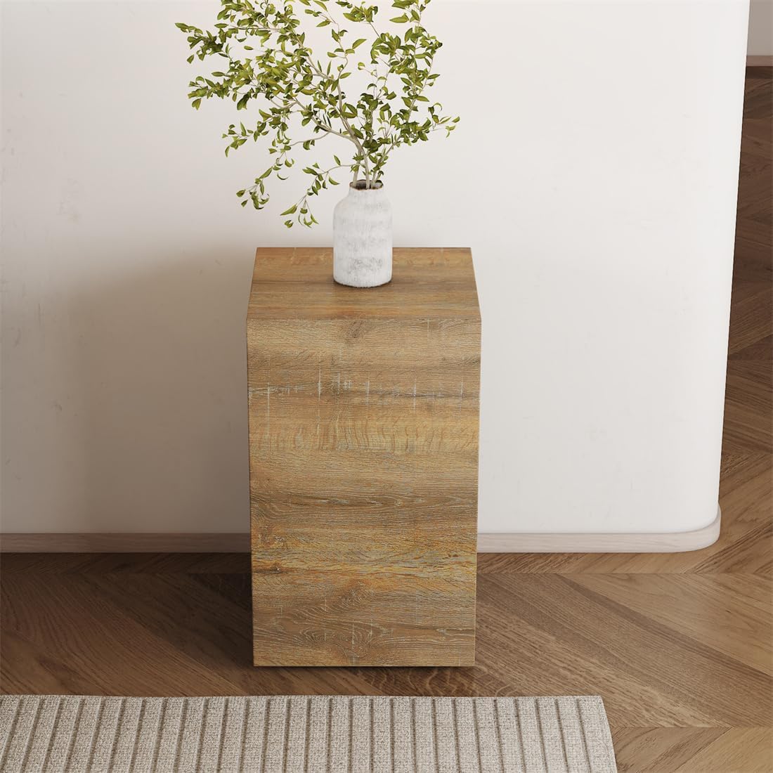 End Table, Side Table Living Room Table, Modern Sofa Couch Tables, Faux Marble Bedside Tables for Living Room