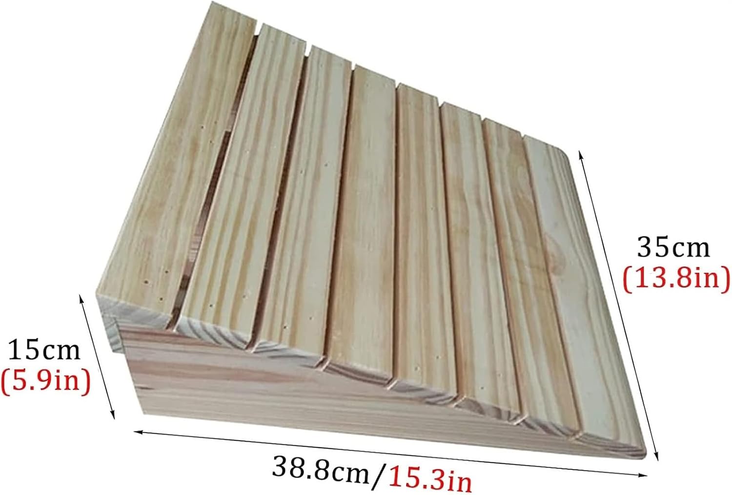 Ramps Threshold Ramp, 3' 4' 5' 6' 7' Rise Wooden Threshold Ramps for Doorways, Non-Slip Entry Ramp for Home/Garden Step/Sheds Doors, for Wheelchairs Walkers