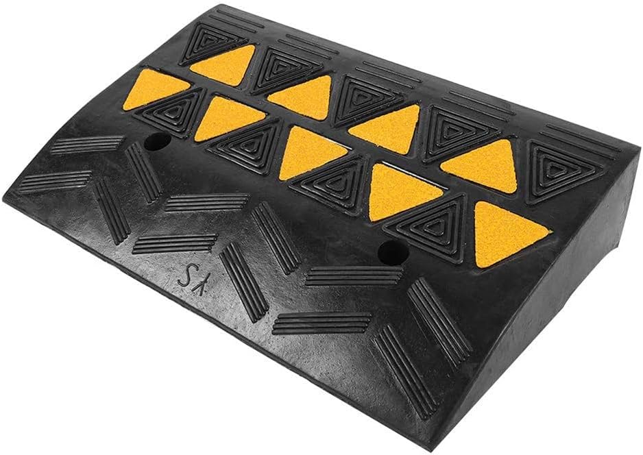 4' Rise Threshold Ramp Heavy Duty Driveway Curb Ramp -Slip Rubber Kerb Ramps Car Vehicle Wheelchair Door Step Ramp/Yellow/50 * 30 * 10.7Cm/20 * 12/4In ( Color : Yellow , Size : 50*30*10.7Cm/20*12/4In