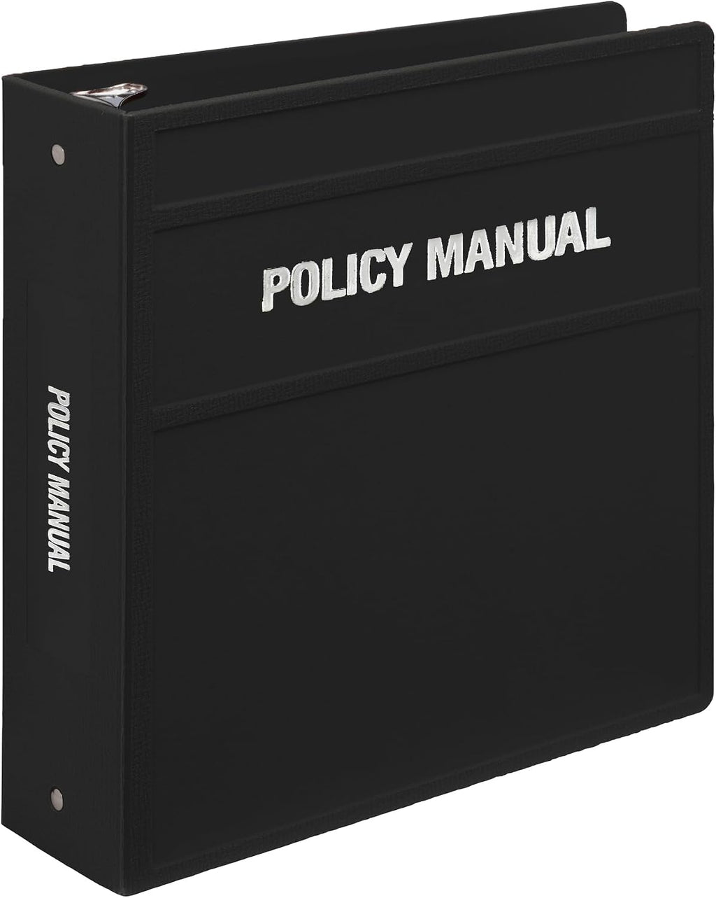 Carstens 3-Inch Heavy Duty Round Ring Binder for Policy Manuals – Side Opening, Black, Case of 14, Durable Plastic, No Pockets, Holds 400 Sheets, Made in USA (1761-3RCS)