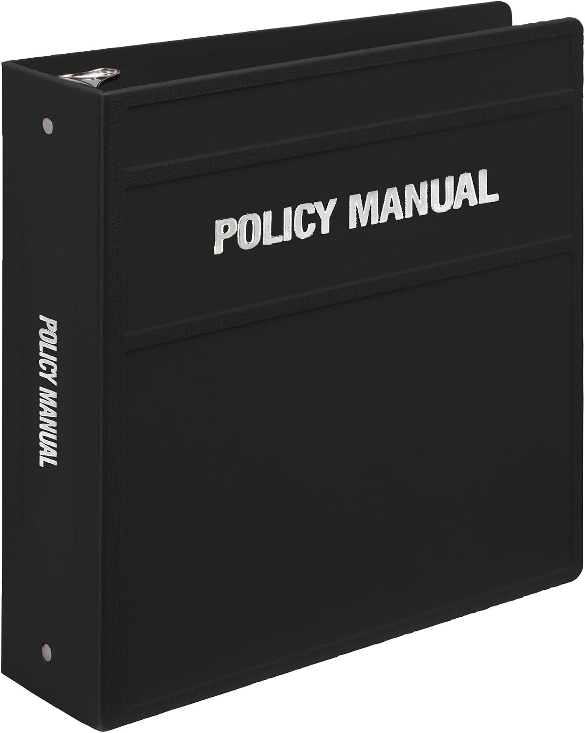 Carstens 3-Inch Heavy Duty Round Ring Binder for Policy Manuals – Side Opening, Black, Case of 14, Durable Plastic, No Pockets, Holds 400 Sheets, Made in USA (1761-3RCS)