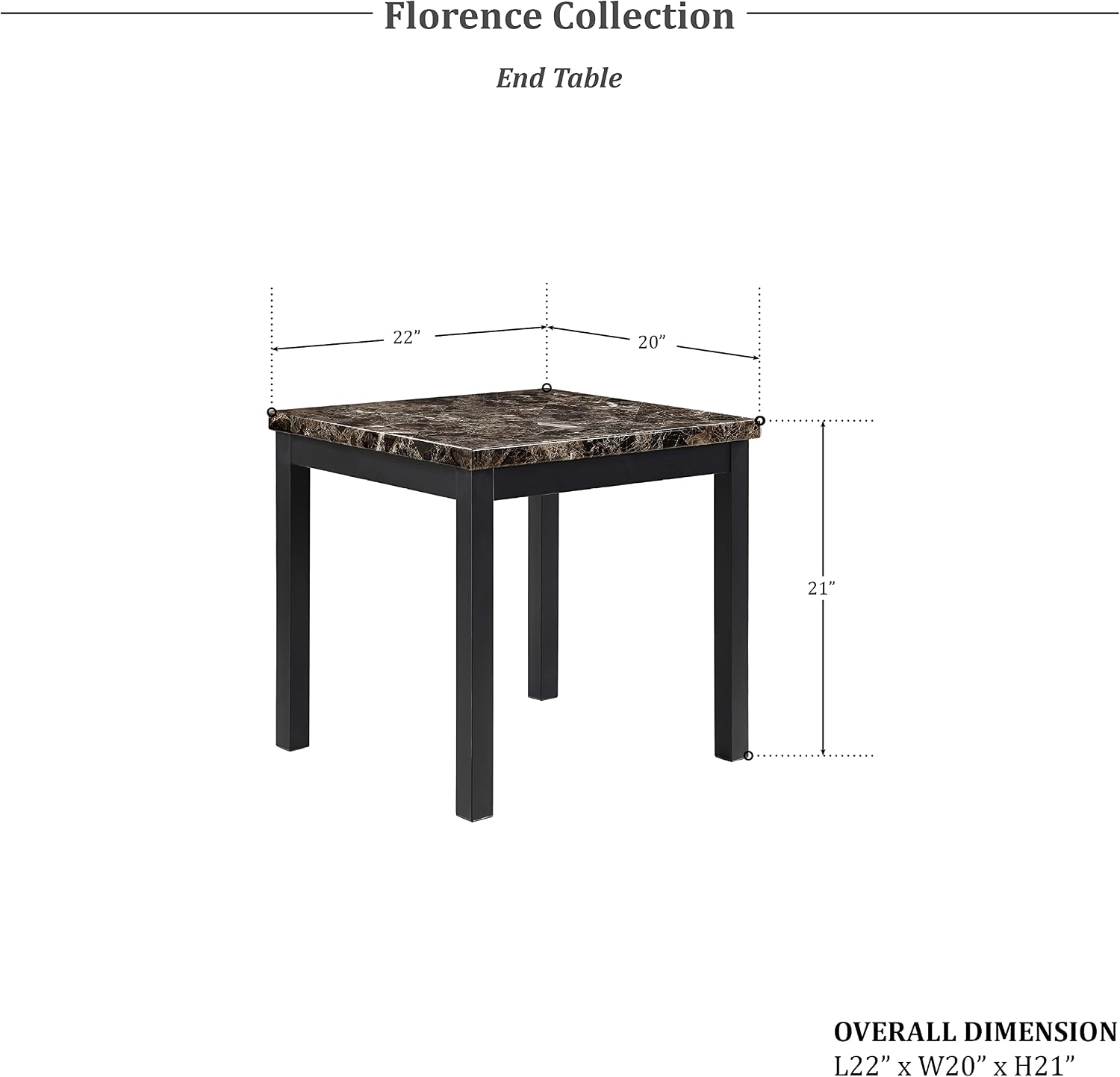 Lexicon Malaya 3-Piece Set Faux Marble Occasional Table, Brown