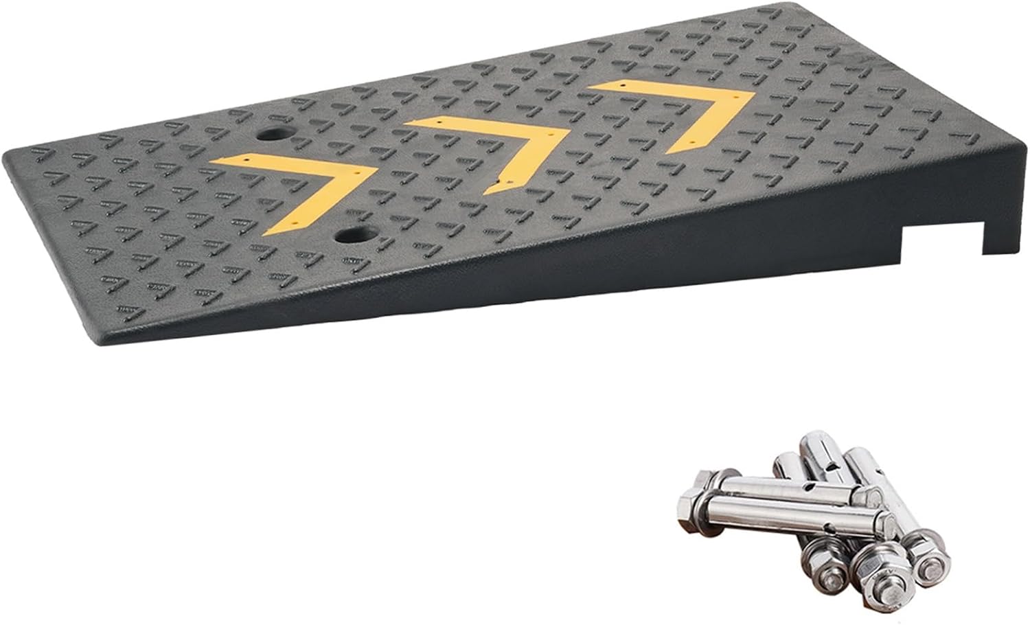 Rubber Kerb Ramps 4-7 inches Height, Heavy Duty Threshold Ramps for Driveway, Mobility Scooter/Step, 20 Ton Load Capacity(Rise 4.7 inch/12cm)