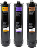 Set of 3 filters for Kinetico Pure + system. (Part No. 9461 PURPLE, 9306 ORANGE & 13041 BRONZE)