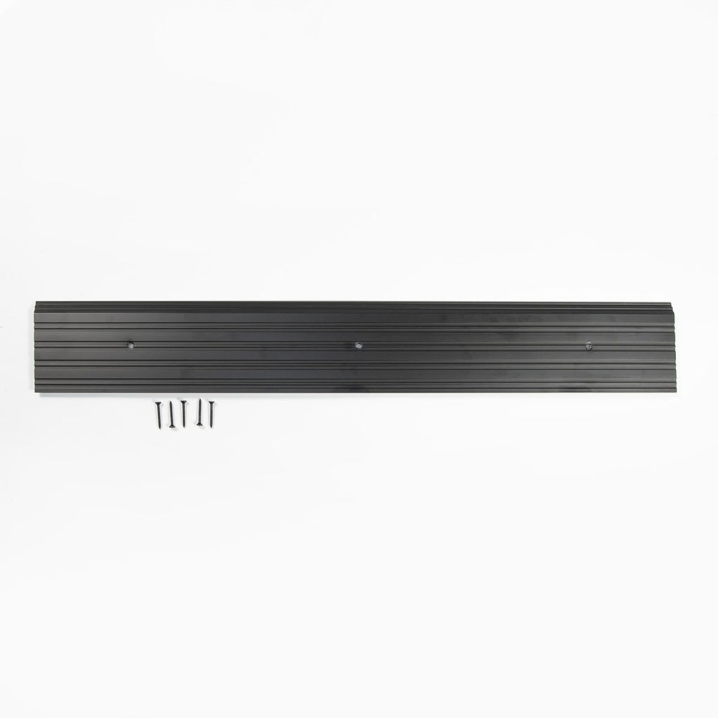 Heavy Duty Aluminum Threshold with Special Curve/Half Saddle for a Smooth Surface for Wheelchair Ramp Accessibility, Residential and Commercial Properties. Multiple Colors and Sizes. (48' Black)