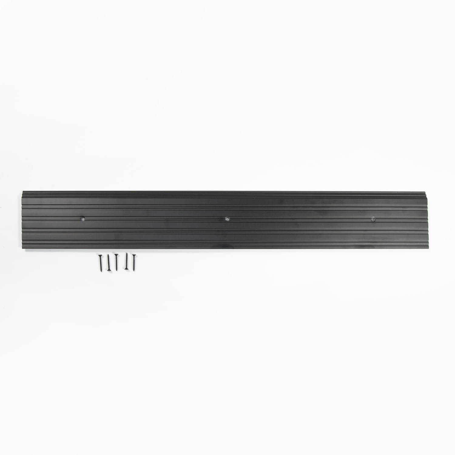 Heavy Duty Aluminum Threshold with Special Curve/Half Saddle for a Smooth Surface for Wheelchair Ramp Accessibility, Residential and Commercial Properties. Multiple Colors and Sizes. (48' Black)