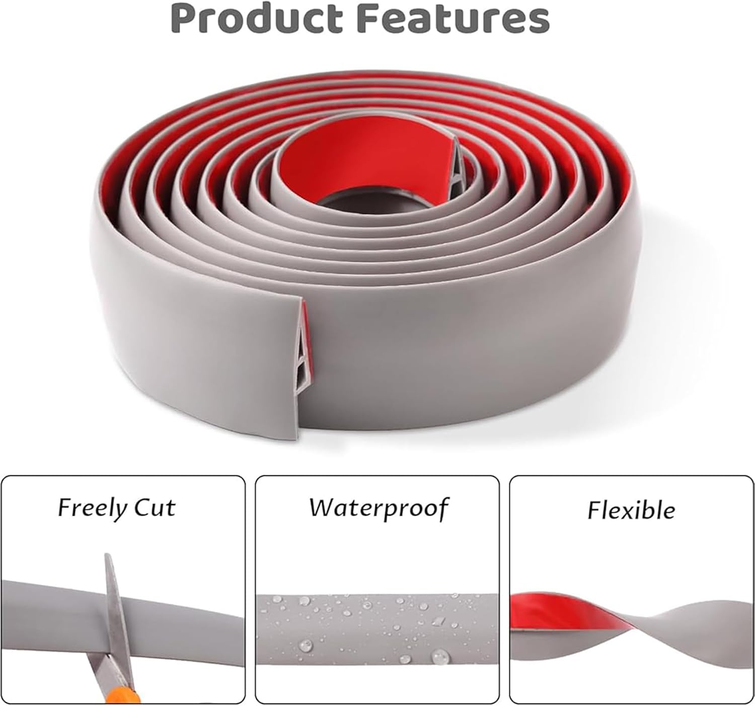 PVC Floor Threshold Divider Strip, Door Threshold Strip, Self-Adhesive Floor Transition Strip, Carpet to Laminate Door Edging Trim Strip for Bridging Gaps(Size:8m/26.2ft)