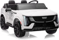 24V Ride On Car, Licensed Cadillac Battery Powered Electric Vehicle w/Remote Control, 2 Seater, 4-Wheel Shock Absorbers, Smooth Start, Music, LED Lights for Boys Girls