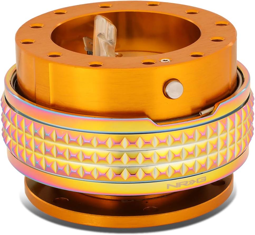 NRG Innovations SRK-210RG/MC Quick Release Kit (Rose Gold Body/Neochrome Pyramid Ring)