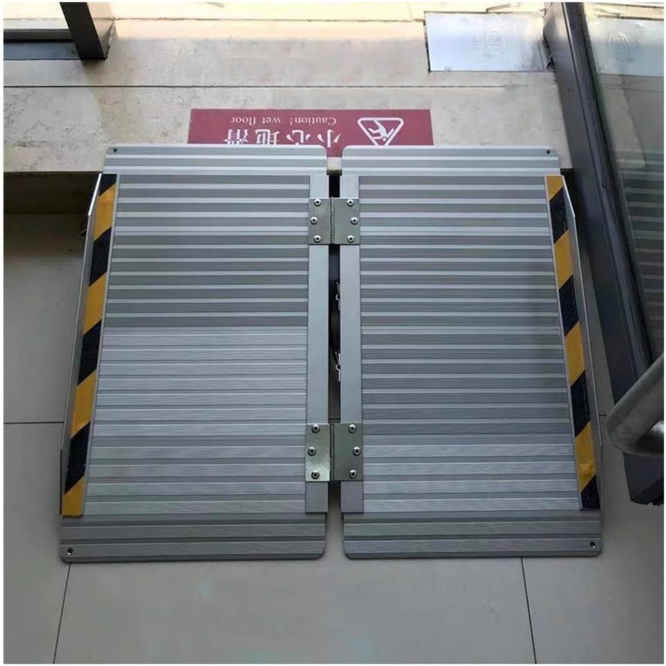 Portable Wheelchair Ramp - Non-Skid Aluminum Scooter Ramp for Home, Bank, Hotel, Thresholds, and Doorways - Durable and Safe Mobility Solution