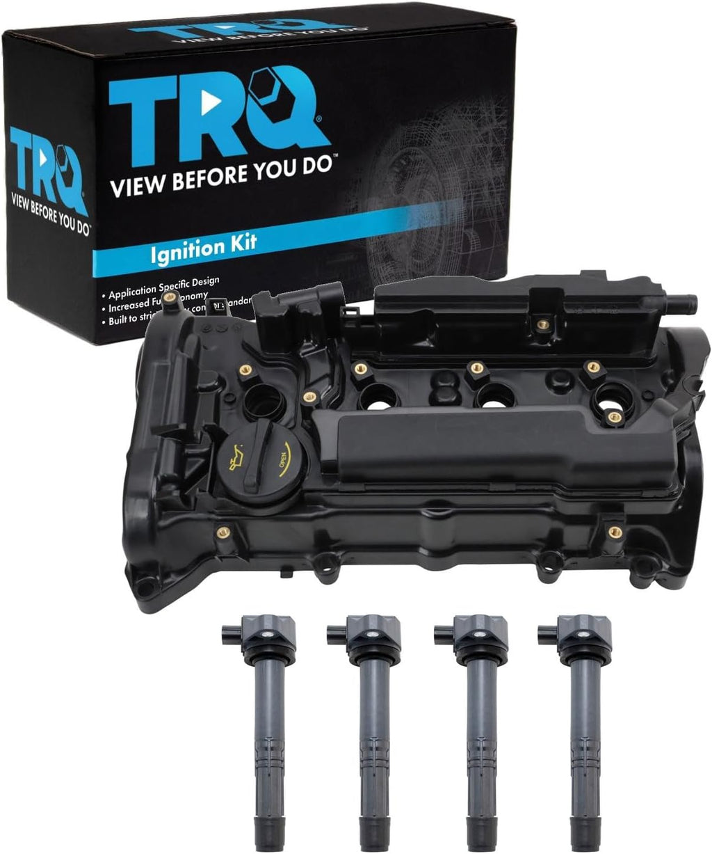 TRQ Ignition Coil Kit 5 Piece Coil on Plug Compatible with 2016-2021 Acura ILX 2015-2020 TLX 2013-2017 Honda Accord 2015-2019 CR-V