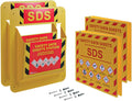 Yellow Safety Inc., 2-Pack, MSDS SDS Binder and Wall Station - 2024 Requirements Heavy Duty 3 Inch, 3 Ring Safety Data Sheet SDS Binder and Wall Mounted MSDS Binder Holder, Includes Mounting Hardware