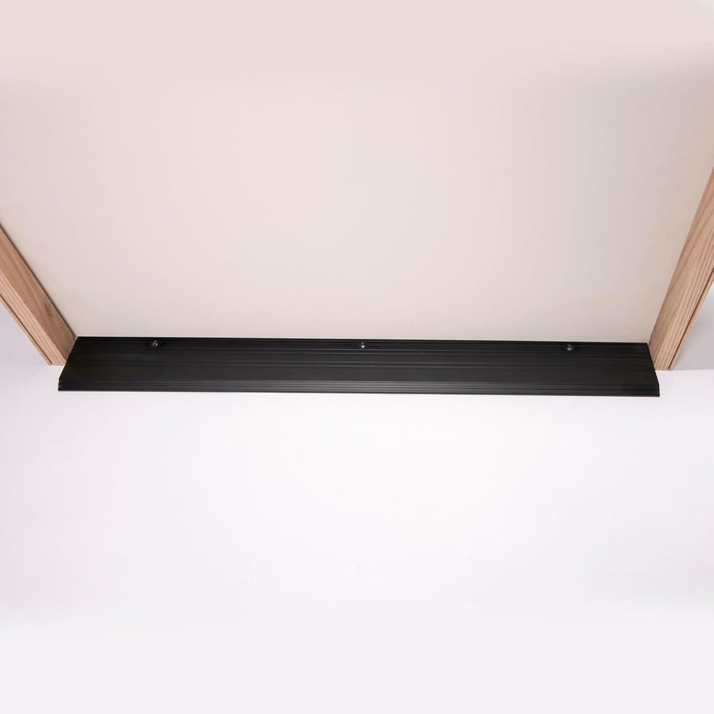 ADA Tile Saddle Threshold Aluminum ADA Compliant Door Saddle for Tile Floors – 1/2' Height – 5-1/2' or 6-1/2' Wide – Prehung Ready, Top Screw Holes Commercial-Residential (48'x 5 1/2')