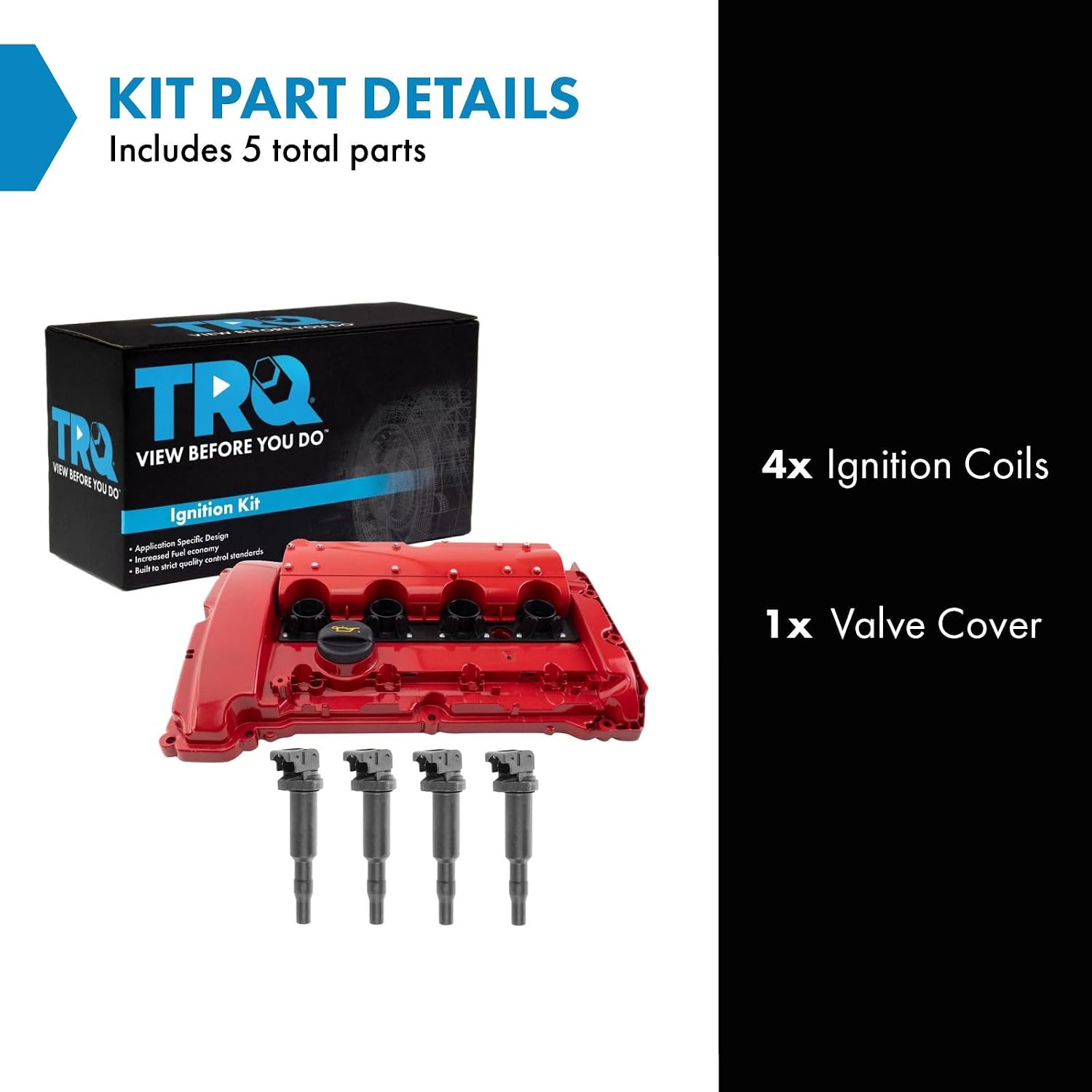 TRQ Ignition Coil Kit 5 Piece Compatible with 2007 Mini Cooper