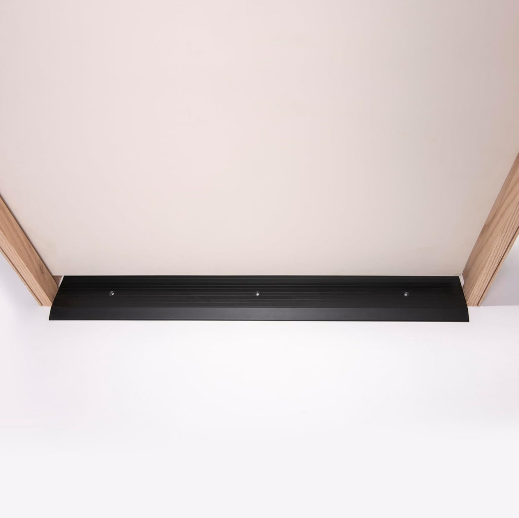 ADA Tile Saddle Threshold Aluminum ADA Compliant Door Saddle for Tile Floors – 1/2' Height – 5-1/2' or 6-1/2' Wide – Prehung Ready, Top Screw Holes Commercial-Residential (48'x 5')