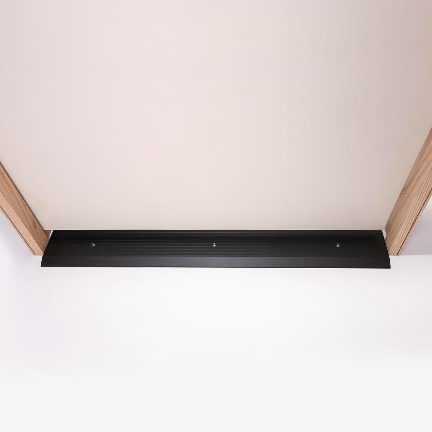 ADA Tile Saddle Threshold Aluminum ADA Compliant Door Saddle for Tile Floors – 1/2' Height – 5-1/2' or 6-1/2' Wide – Prehung Ready, Top Screw Holes Commercial-Residential (48'x 5')