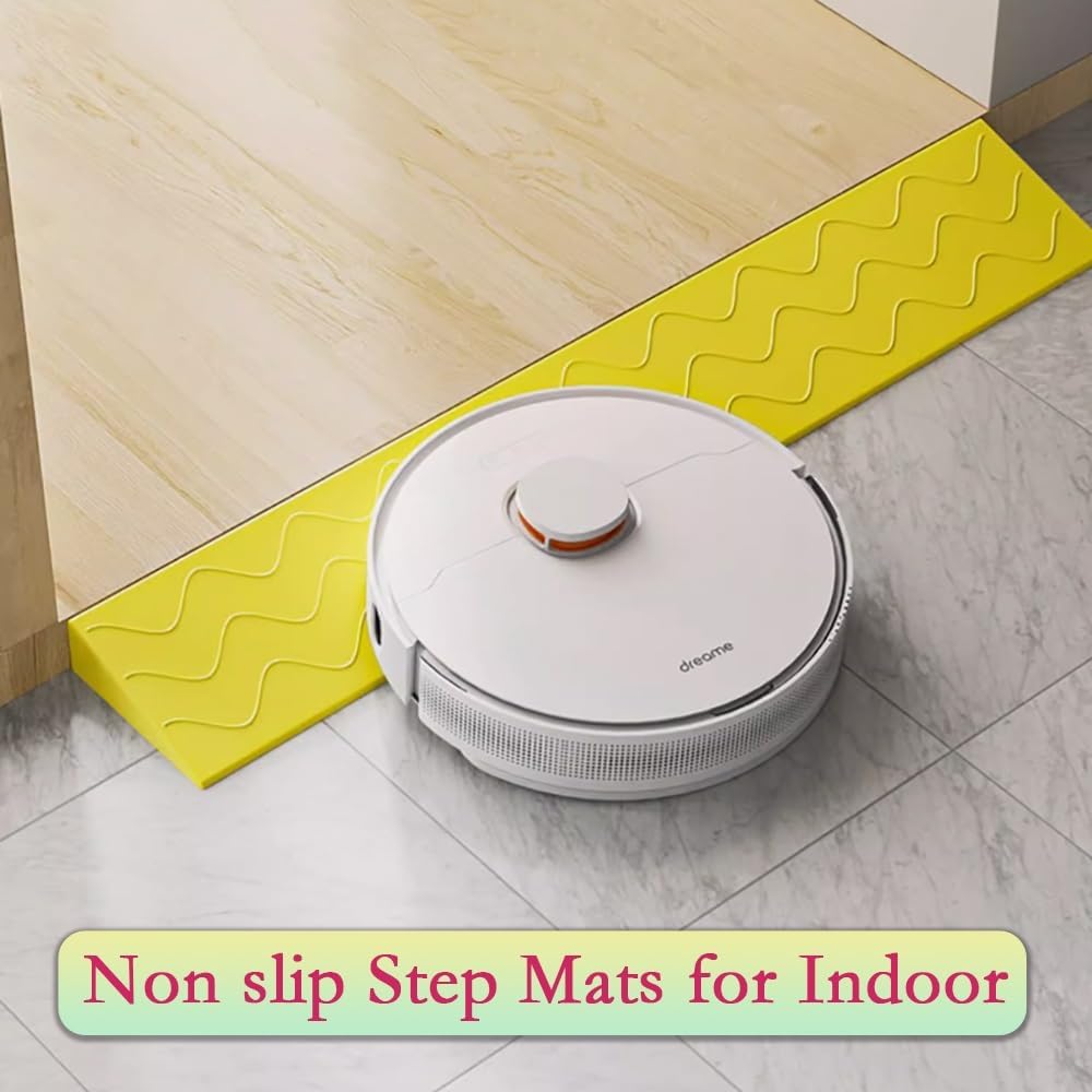 Portable Threshold Ramp for Doorways, Non-Slip Rubber Wheelchair Ramp 1' 2' 3' 4 Inch Rise Home Step Mat Cuttable Shed Ramp for Driveways Curb Garage Entrance(Gray,Height 4CM/1.57IN)
