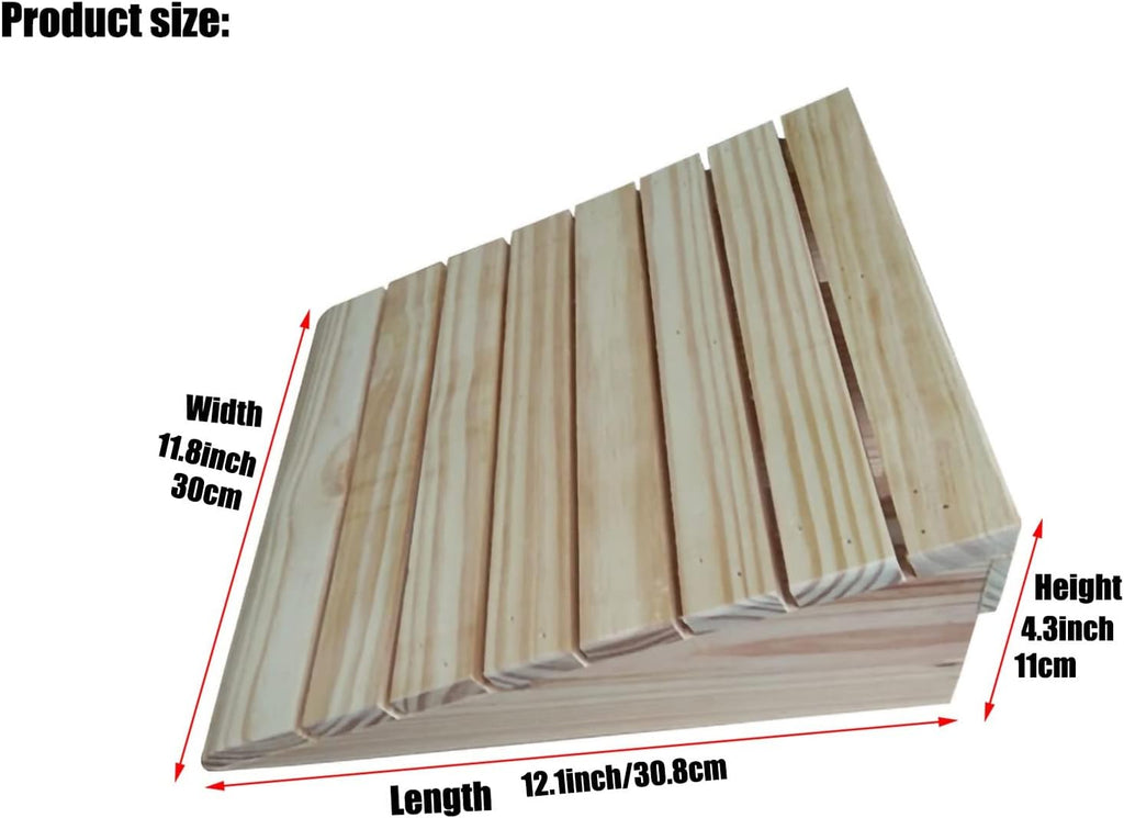 Wood Threshold Ramps for Doorway, Portable Wheelchair Ramp for 3/4/5/6Inch Rise, Lightweight Wooden Entry Ramp/Slope for Outdoor Stair Step (Size : 30.8x30x11cm)