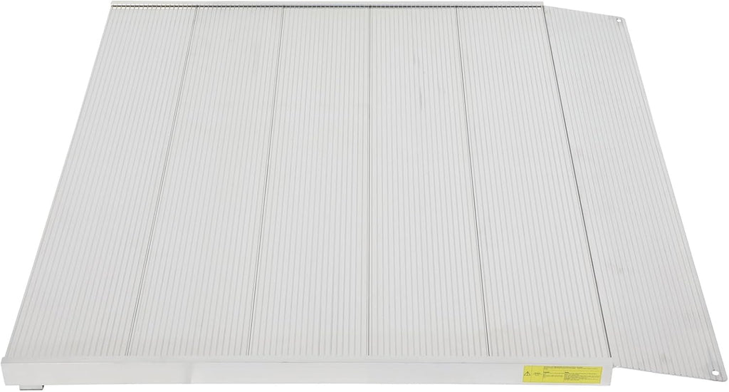 ECCPP Portable and Anti-Slip Surface Wheelchair Ramp, For Doorway Rated 600LBS Weight Capacity, Aluminum Threshold Ramp 15.7' L x 31.5' W