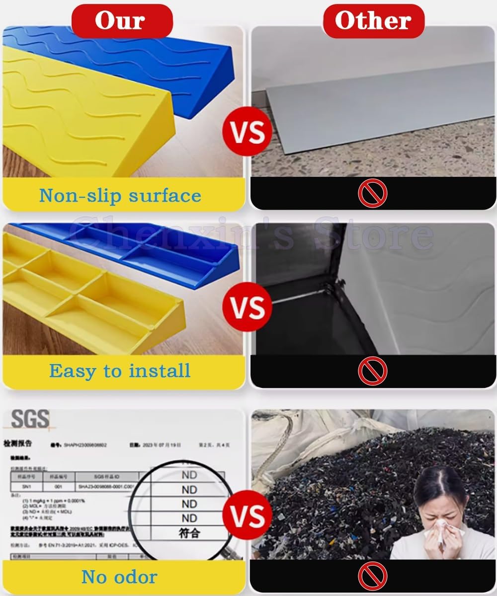 Portable Threshold Ramp for Doorways, Non-Slip Rubber Wheelchair Ramp 1' 2' 3' 4 Inch Rise Home Step Mat Cuttable Shed Ramp for Driveways Curb Garage Entrance(Gray,Height 3CM/1.18IN)