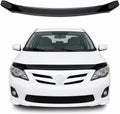 BMY Premium Acrylic Hood Bug Deflector for Toyota Corolla 2008-2013, Front Hood Protector, Stone Guard & Bugflector Shield, Bug Guard, Black