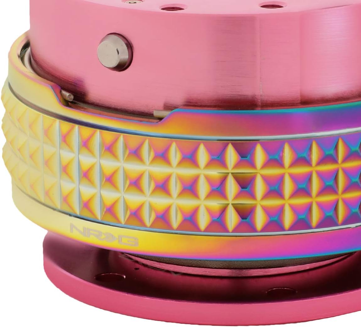 NRG Innovations SRK-210PK/MC Quick Release Kit (Pink Body/Neochrome Pyramid Ring)