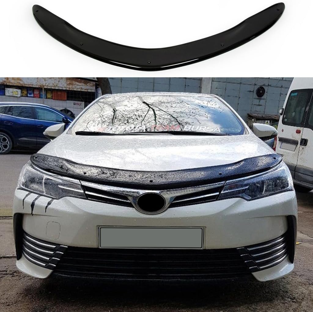 For Toyota Corolla 2013 2014 2015 2016 2017 2018 Bonnet Protector Guard Front Bug Shield Hood Deflector Hood Stone Hood Shields Piano Black