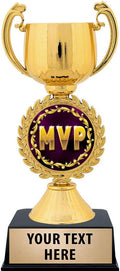 Crown Awards Personalized MVP Trophy, 7.25' Gold Cup MVP Trophies with Free Custom Engraving