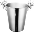Ice Bucket,Ice Bucket with Lid and Ice Tongs,Ice Buckets for Parties, Rustic Ice Bucket, Deer Head Stainless Steel Ice pails, High-End Decoration, Great for Families, Gatherings, Barbecues,