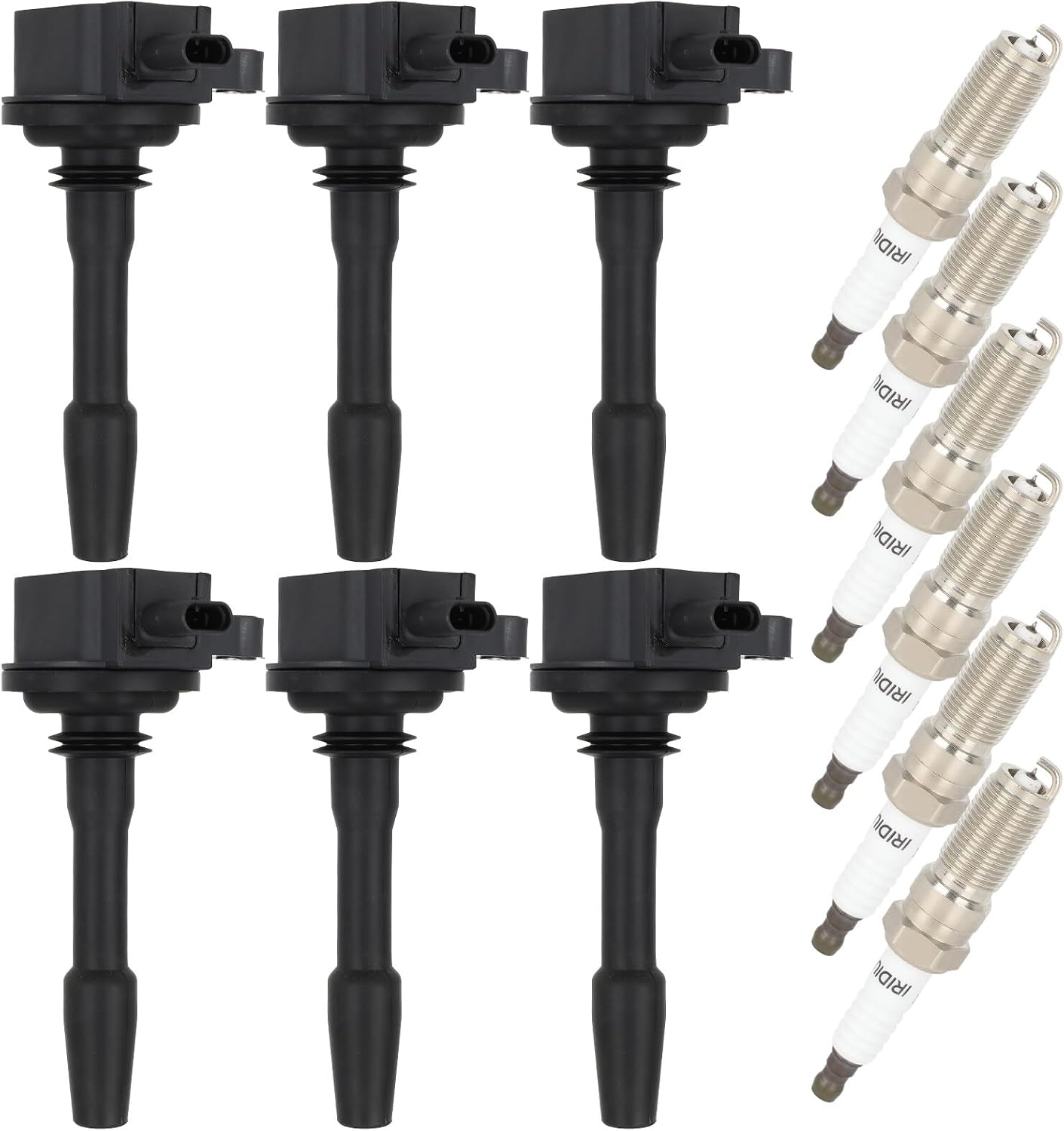 ECCPP UF825 6 ignition coils with 6 iridium Spark Plugs for ford for F-150 2018-2021, Explorer 2020-2021, Transit-150/250/350/350, 3.3L 3.5L, JL3Z12029A UF825 DG564