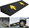 ZJIEX Wheelchair Ramp Rubber Ramps for Driveway Entryway Doorways, 2in/ 4in/ 6in/ 7in Rise Curb Ramp, Safety Non-Slip Threshold Transition Ramp, Car Kerb Ramp (Size : 100x30x12cm(39x12x4.7inch))