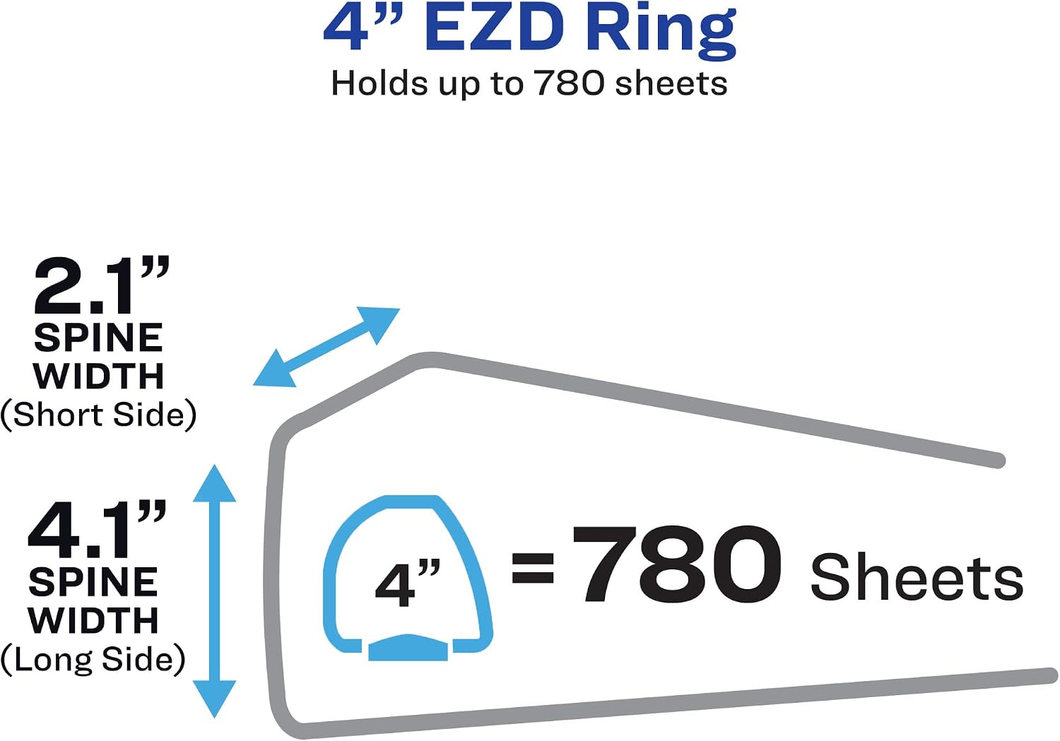 Avery Heavy-Duty Binder with 4-Inch One Touch EZD Ring, Black (79984) (Pack of 4)