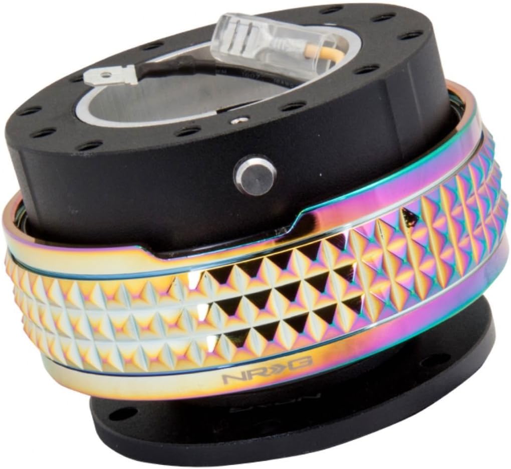 NRG Innovations SRK-210BK/MC Quick Release Kit (Black Body/Neochrome Pyramid Ring)