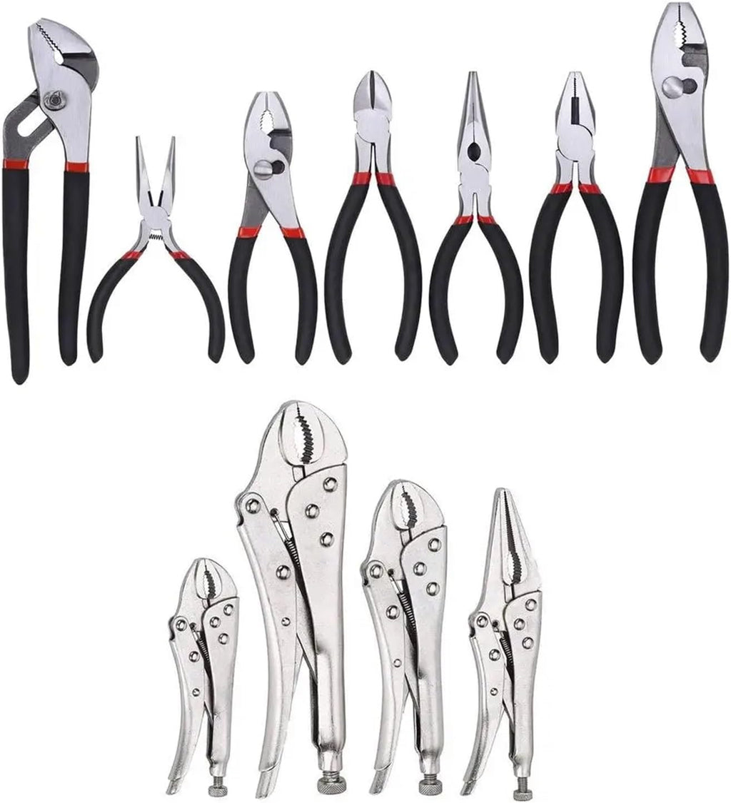 Pipe Expander, 7-piece Tough Alloy Steel Pliers Set With Locking Mechanism Secure Grip And Easy Cutting Turning Clamping Twisting ANSI