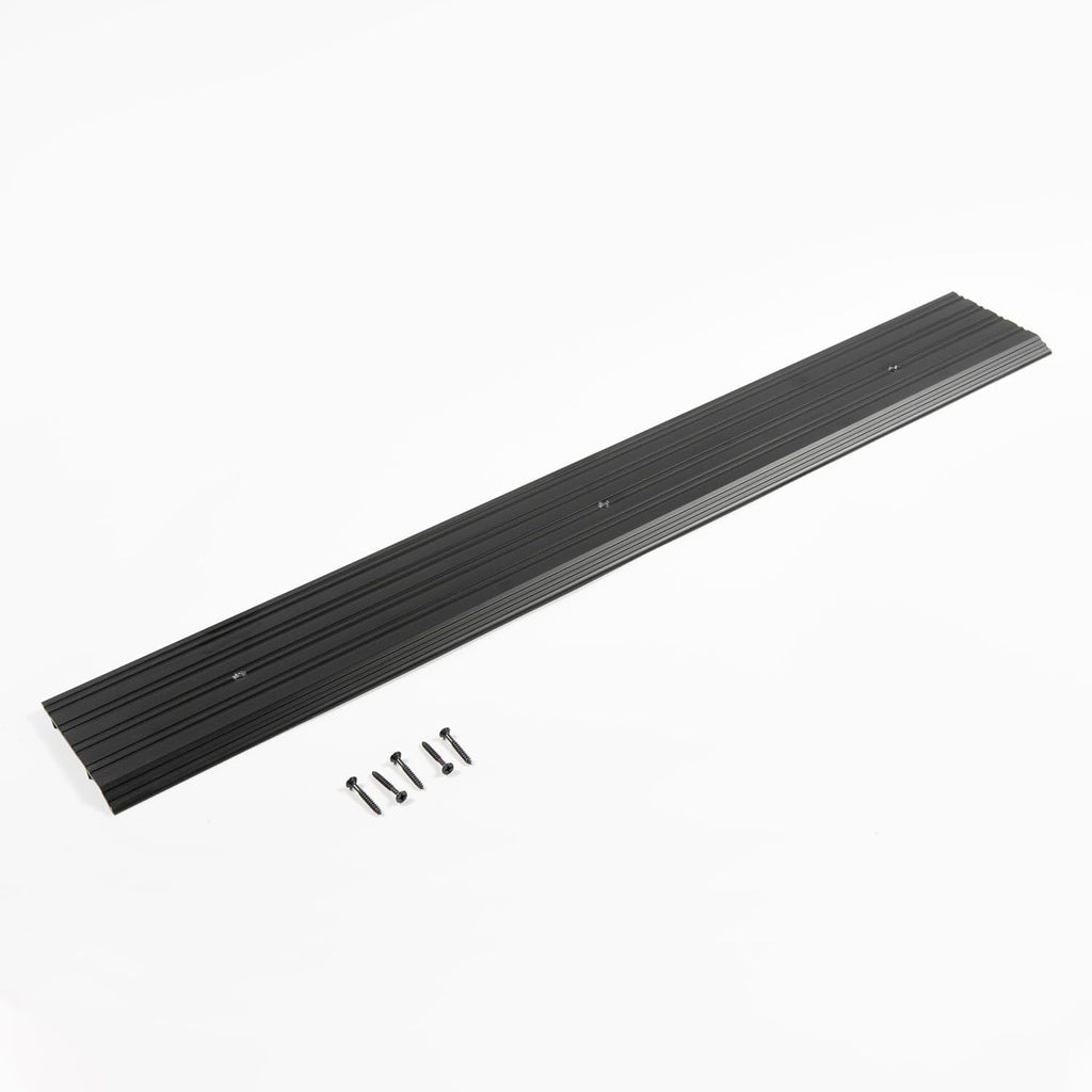Heavy Duty Aluminum Threshold with Special Curve/Half Saddle for a Smooth Surface for Wheelchair Ramp Accessibility, Residential and Commercial Properties. Multiple Colors and Sizes. (72' Black)