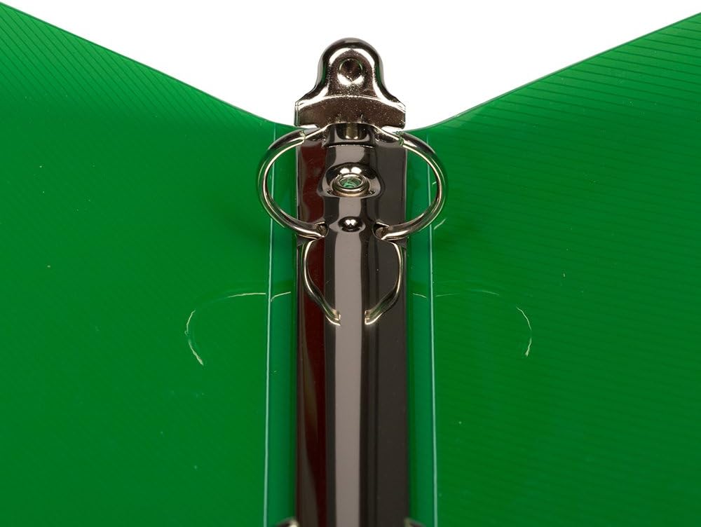 JAM PAPER Plastic 0.75 inch Binders - Green 3 Ring Binder - Bulk 36/Pack