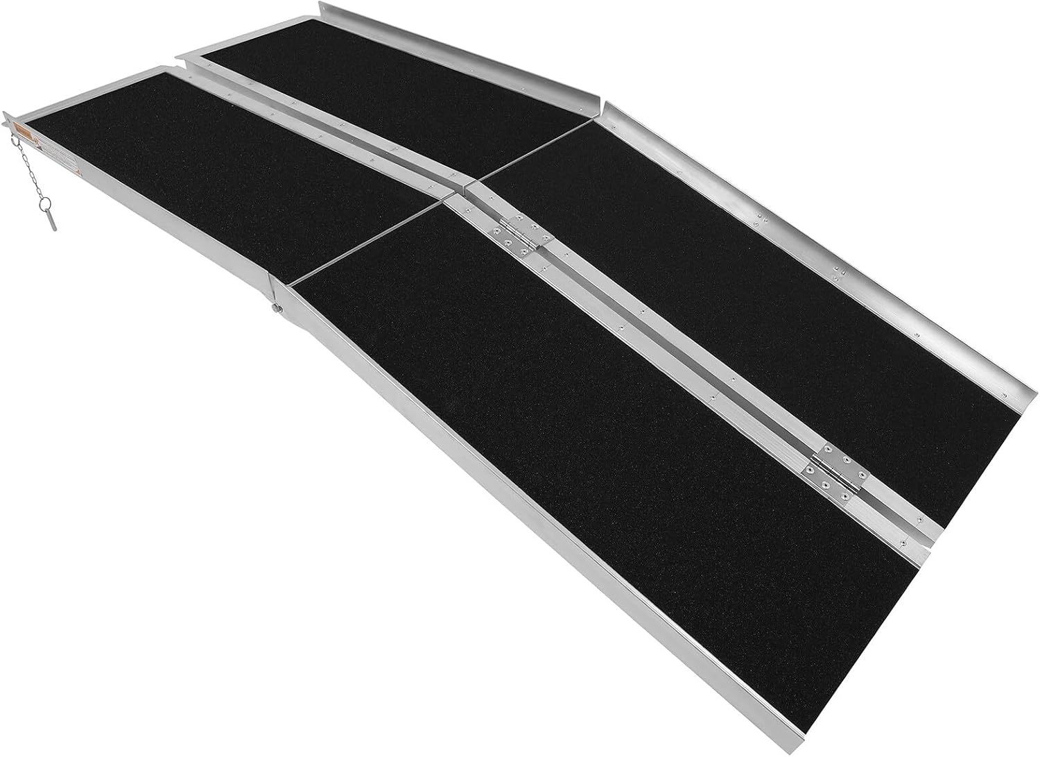 ECCPP Multifold Wheelchair Ramp 8ft Non Skid Threshold Ramp Aluminum Foldable Mobility Scooter Ramp Handicap Ramp for Steps, Home, Stairs, Doorways