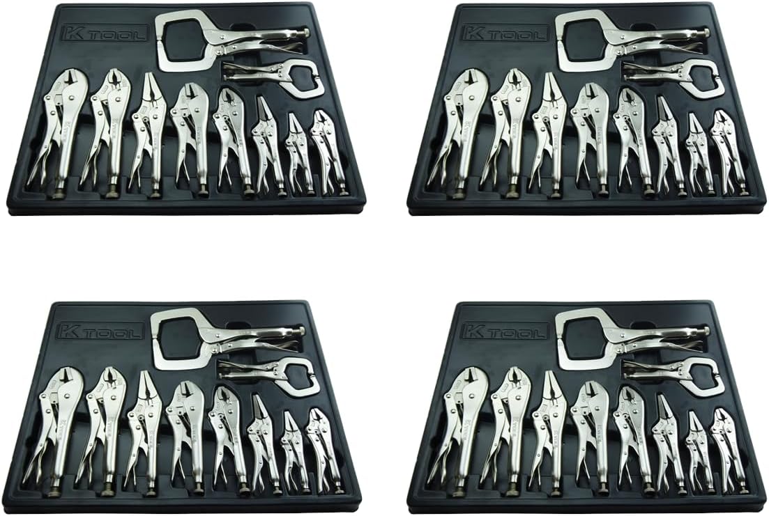 K Tool International Pliers Set 10 pc Locking 4-Pack