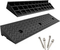 Rubber Curb Ramp Heavy Duty Rise Driveway Ramps Threshold Ramps for Loading Cars Vehicles Truck Scooter Bike Motorcycle(39.4x13.8x5.1in)