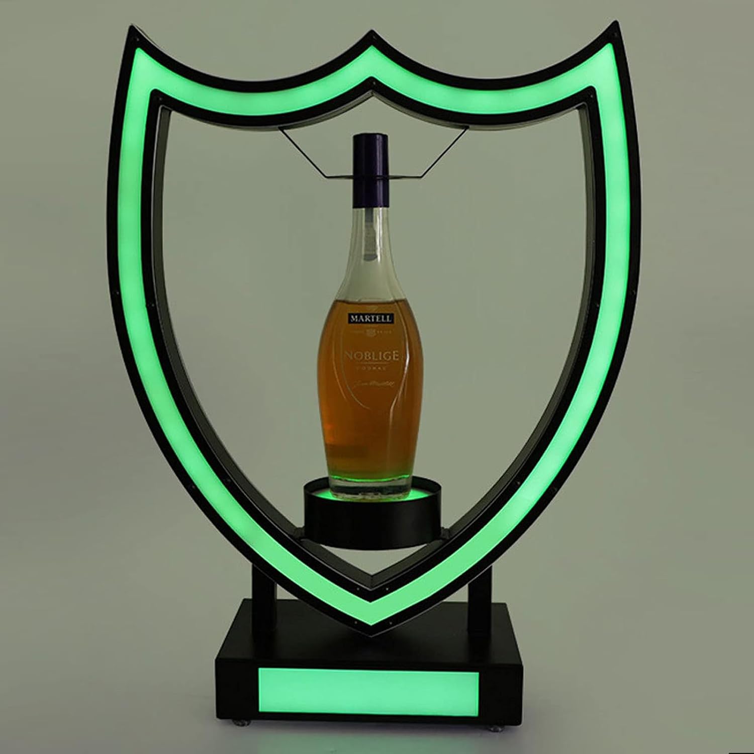 LED Lighted Liquor Bottle Display Shelf, Led Bottle Display,Champagne Wine Rack Standing Display LEDSuitable for Club, Bar, Party, Wedding Decoration,Green
