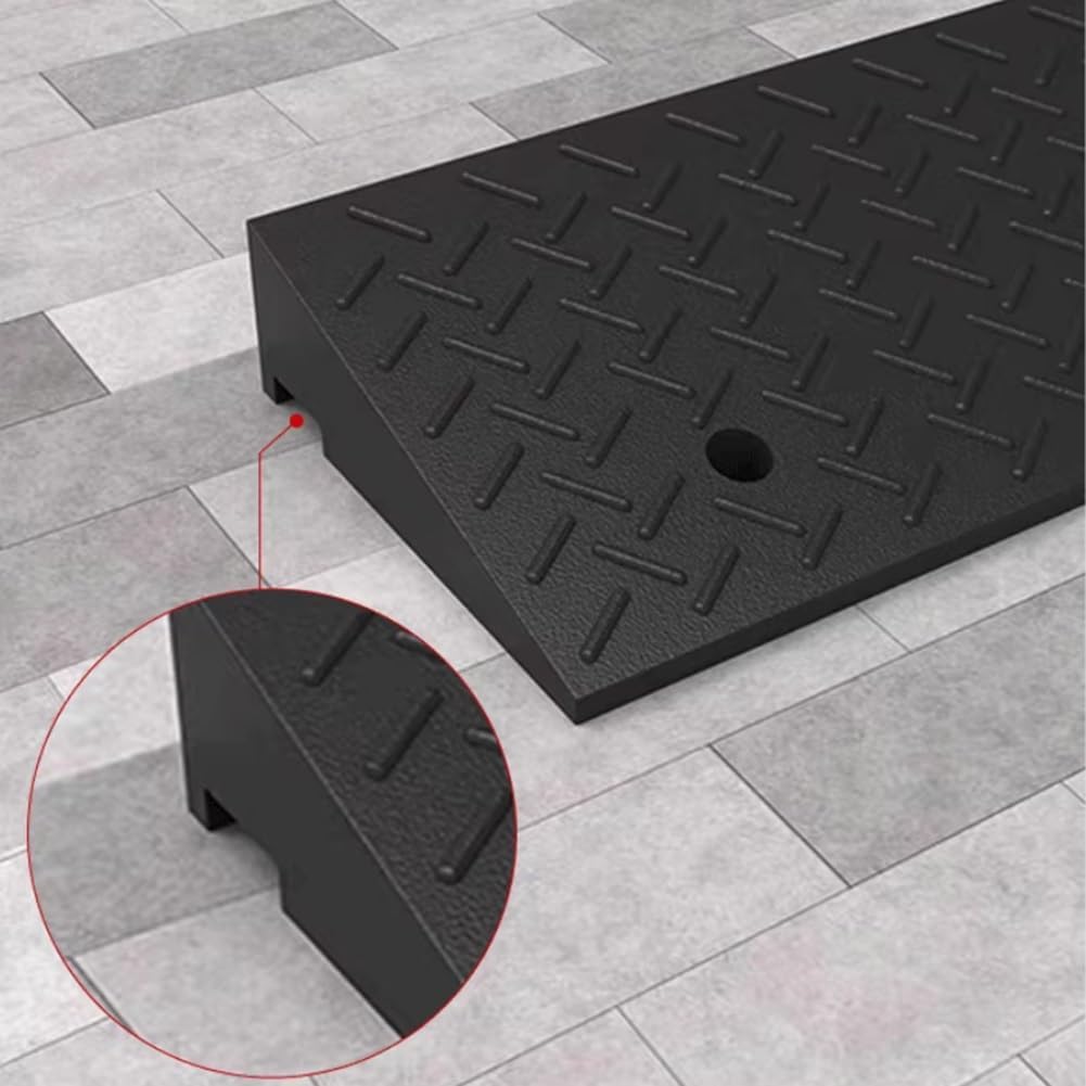 Rubber Curb Ramps (2-8 inch Rise),Heavy Duty Threshold Ramps for Cars Vehicles Motorcycle Bicycles(Height 19cm/7.5inch)