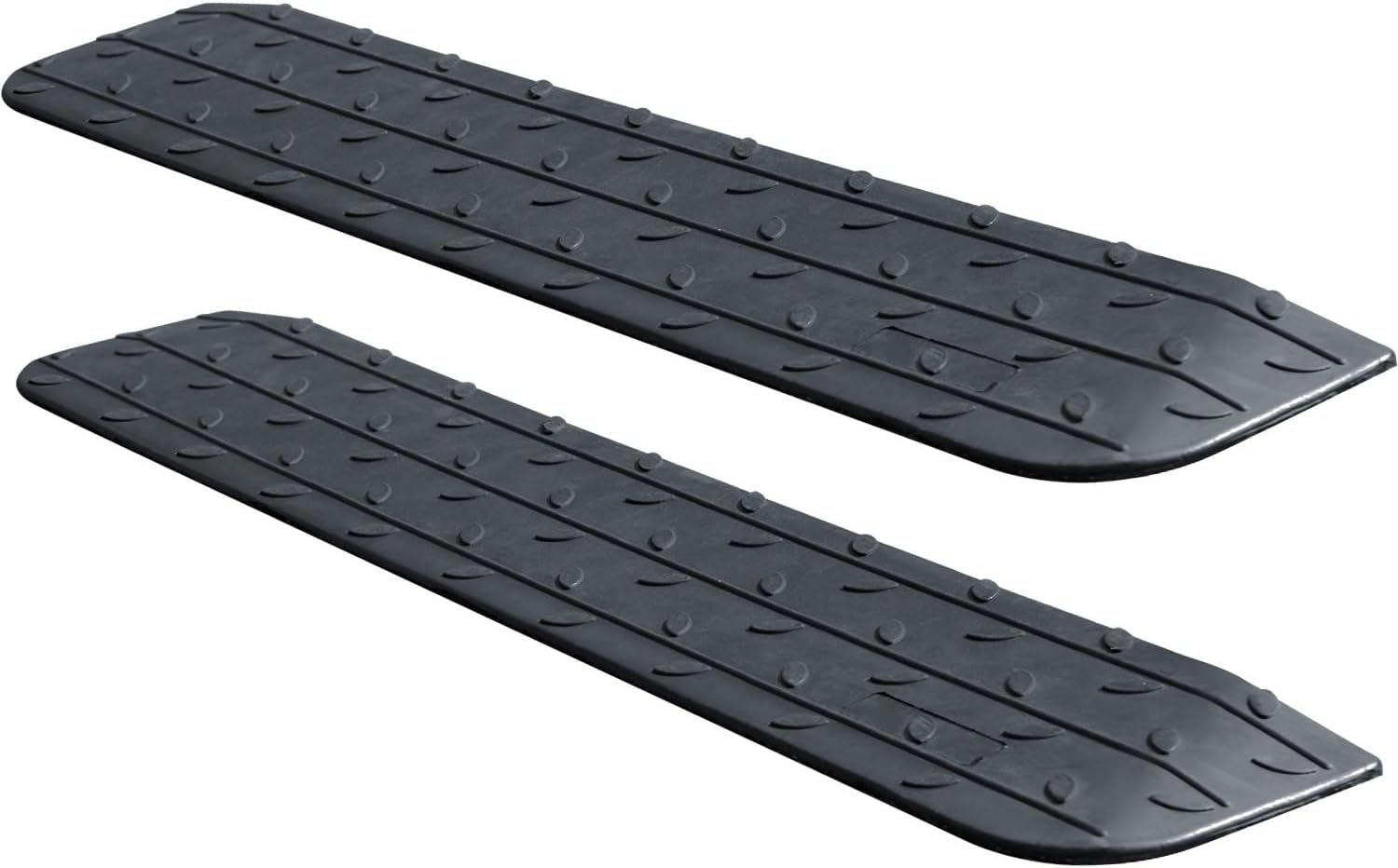 1'/1.5'/2'/2.5'/3'/3.5'/4' inch Rise Height Rubber Threshold Ramp, Cuttable Door Ramp, Anti-Slip Rubber Curb Ramps, for Wheelchair Scooter Black Wheelchair Ramp Doorway (1.0' Rise - 2Pack)