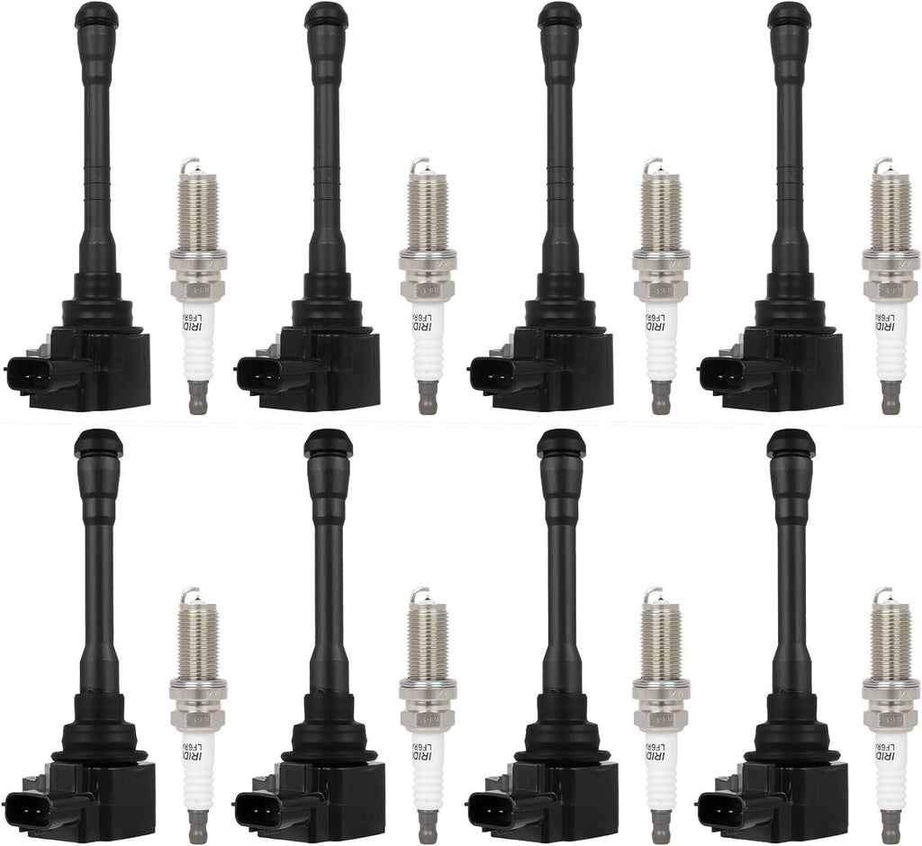 ECCPP 8 ignition coils with 8 iridium Spark Plugs,UF812+ UF813,coils packs,for Nissan TITAN 2017-2020,TITAN XD 2016-2020,NV2500 2018-2020,NV3500 2018-2019C998,GN10880,UF812