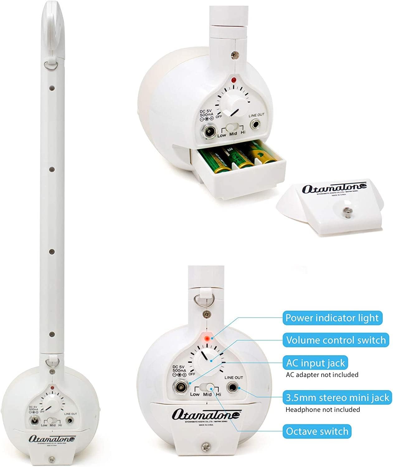 Otamatone Unicorn + White Electronic Musical Instrument Portable Synthesizer Collector's Set Deluxe + Regular 2 Pc Set