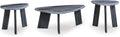 Signature Design by Ashley Bluebond Contemporary Table Set for Living Room, Set of 3, Gray