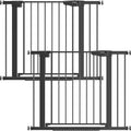 Cumbor 2 Pack 29.7-40.6' Baby Gate for Stairs, Mom's Choice Awards Winner-Auto Close Dog Gate for doorways, Pressure Mounted Pet Gates Indoor, Easy Walk Thru Wide Safety Child Gate for Dog, Black
