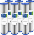 Pentair Pentek R30-20BB Big Blue Sediment Water Filter, 20-Inch, Whole House Pleated Polyester Filter Cartridge, 20' x 4.5', 30 Micron, Pack of 6