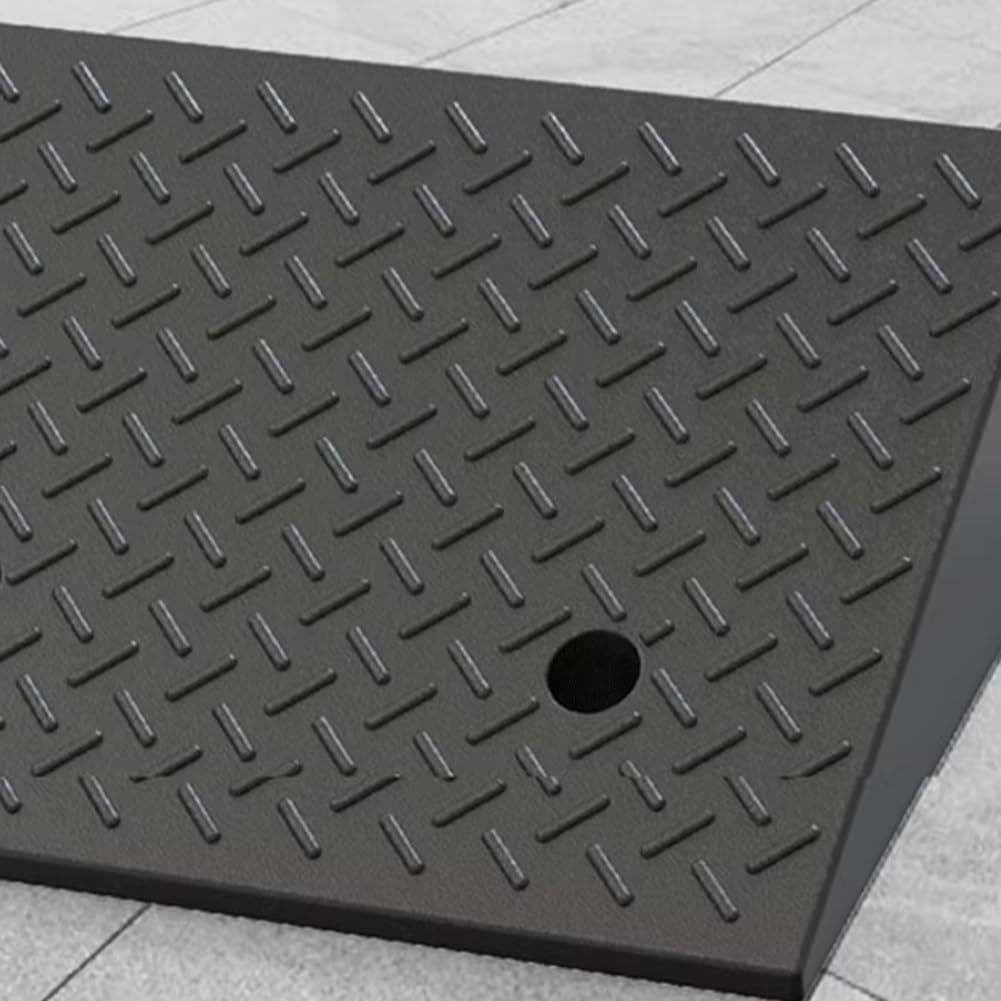 Rubber Curb Ramps (2-8 inch Rise),Heavy Duty Threshold Ramps for Cars Vehicles Motorcycle Bicycles(Height 16cm/6.3inch)